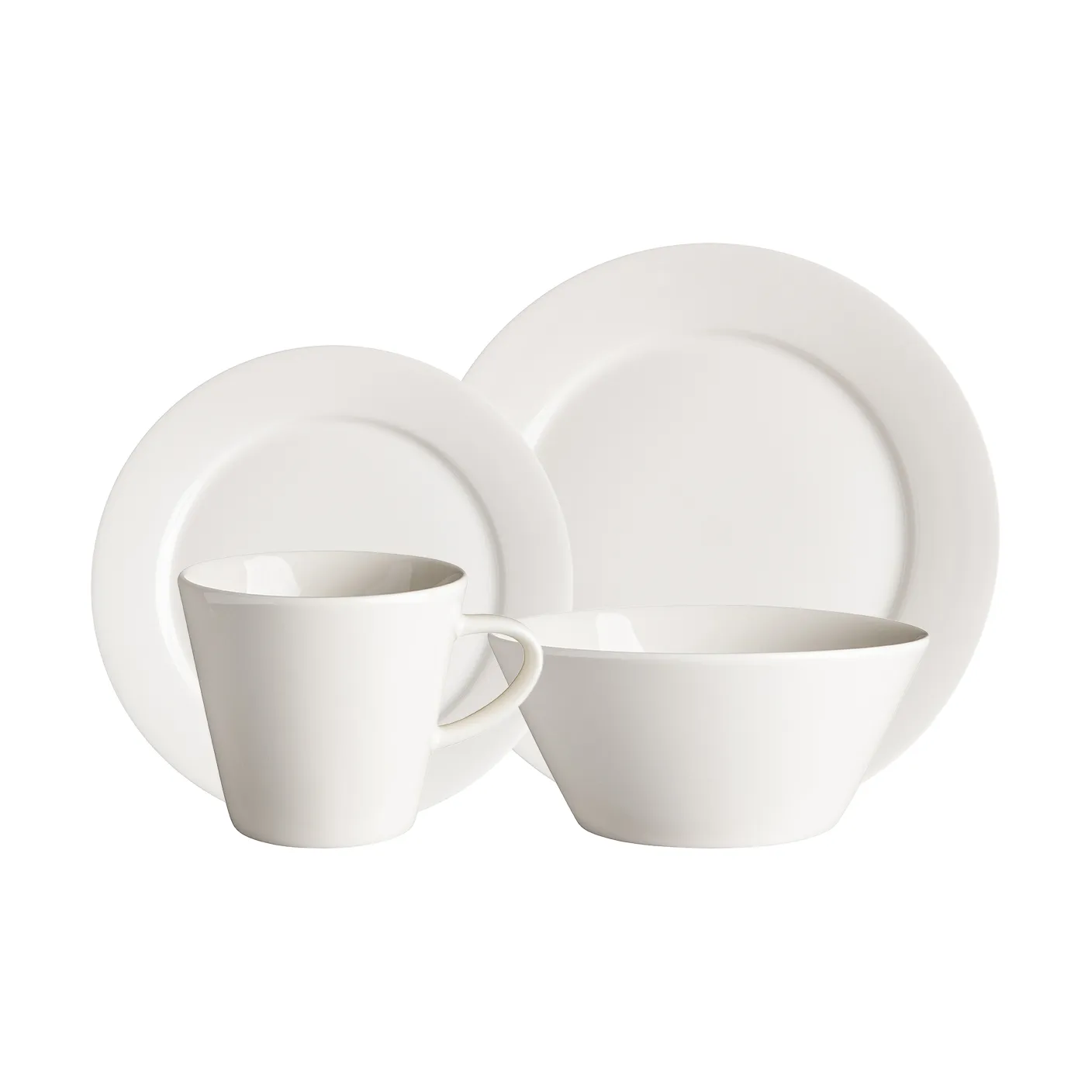 Kalk dinnerware set 16 pieces - White,  Scandi Living