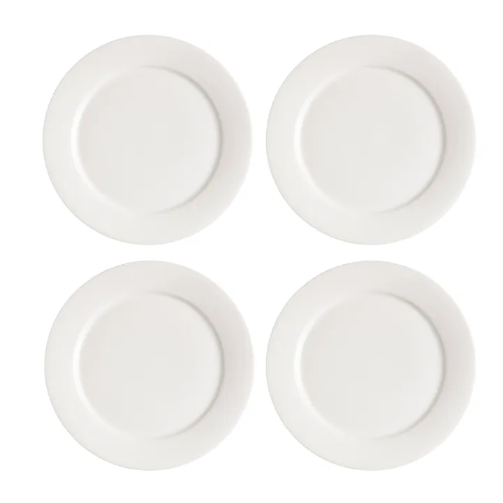 Kalk side plate 21 cm 4-pack - white - Scandi Living