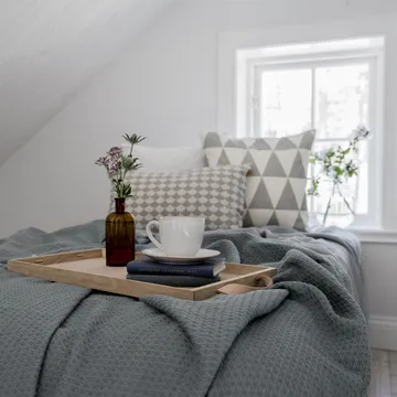 Kimono bed spread 139x260 cm - dusty petrol - Scandi Living