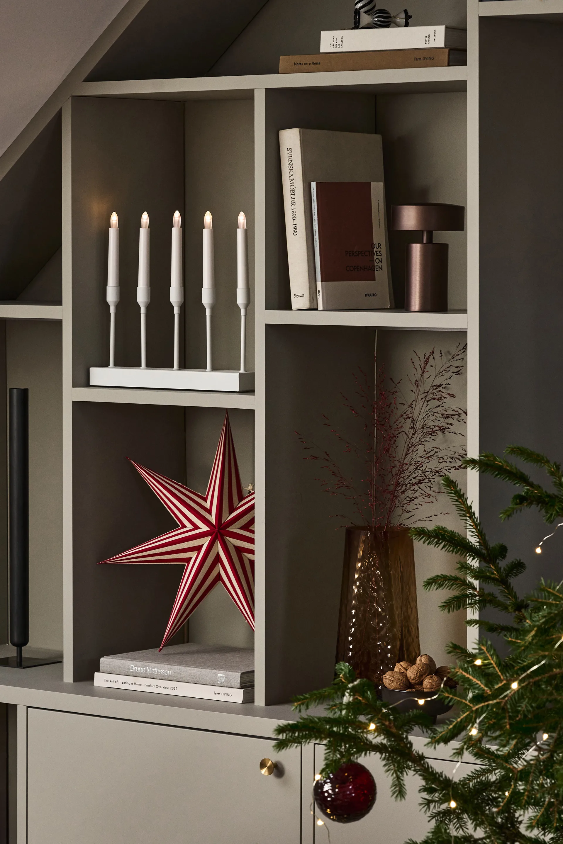 Kindle portable advent candlestick 30 cm, White Scandi Living