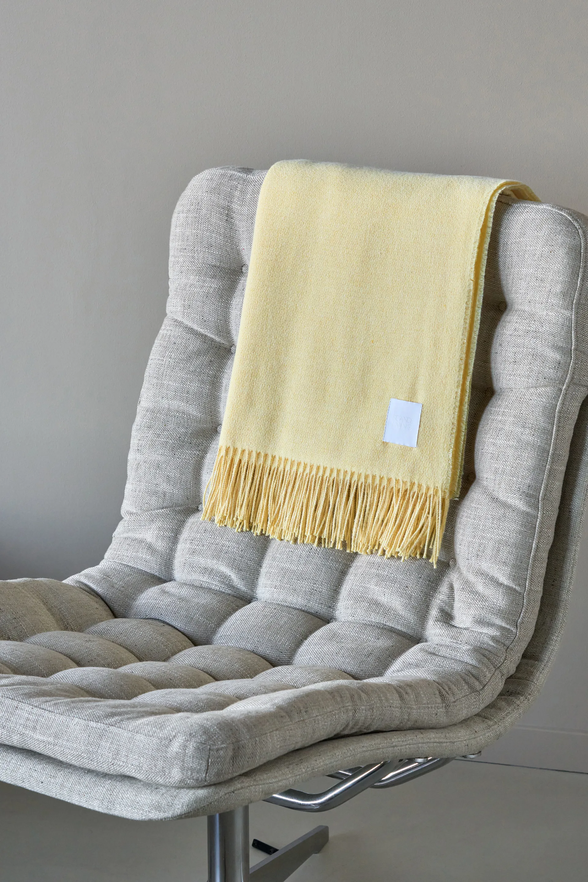 Loom cotton throw 125x170 cm, Buttercream Scandi Living