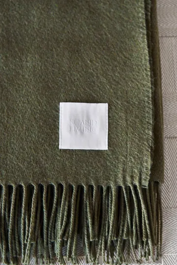 Loom cotton throw 125x170 cm - Khaki - Scandi Living