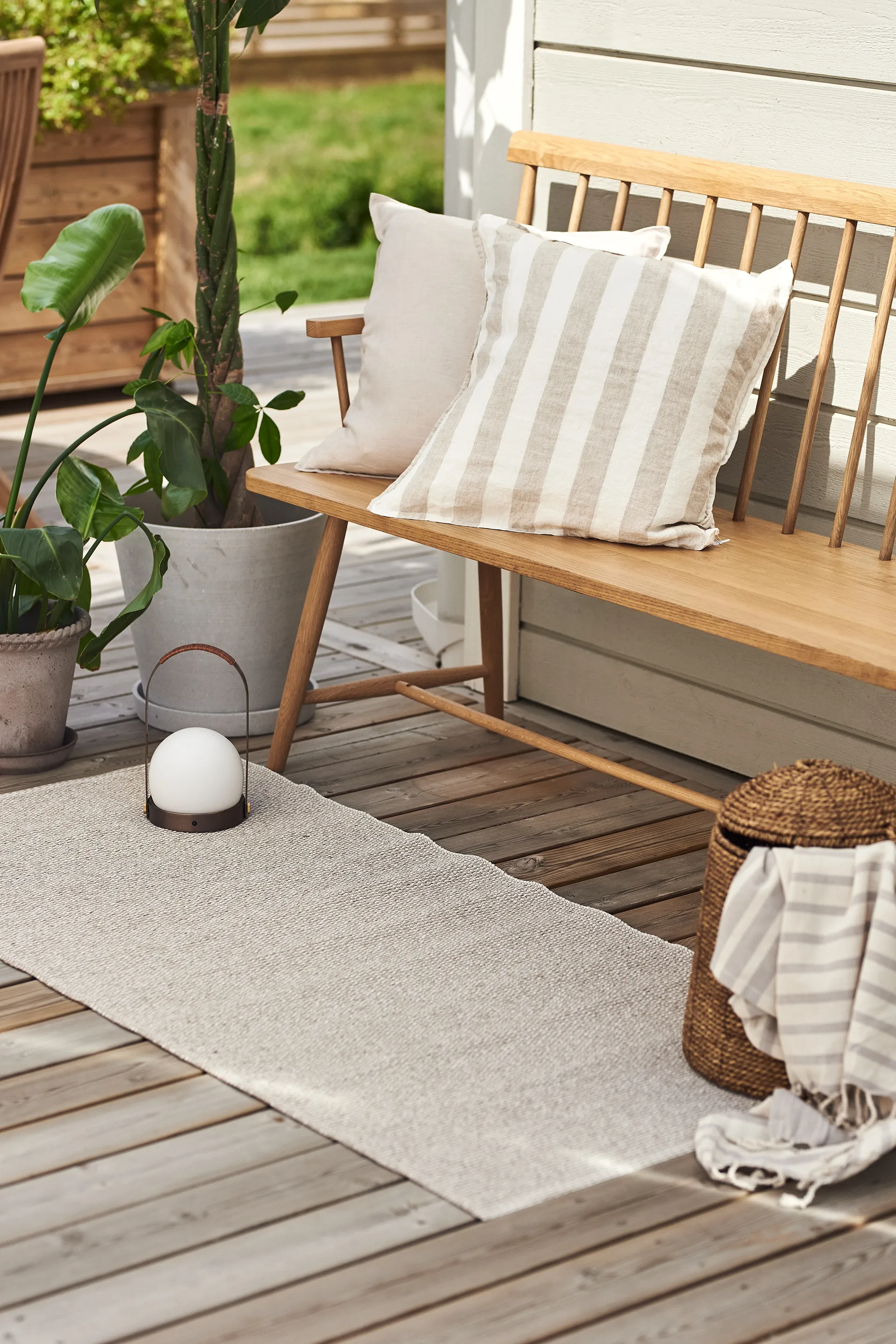 Mellow plastic rug greige, 70x150cm Scandi Living