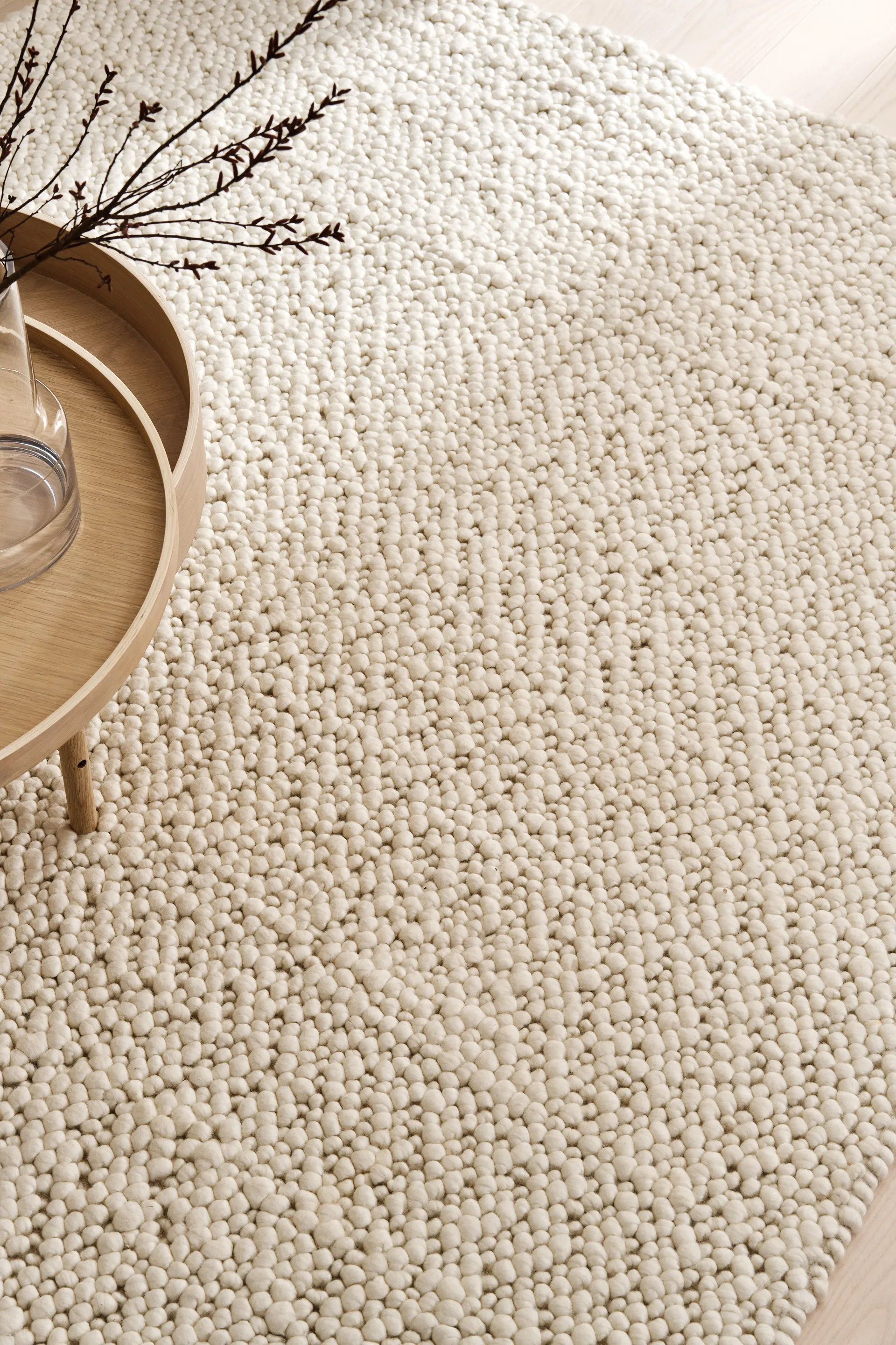 Mire wool rug, Natural white, 170x240 cm Scandi Living