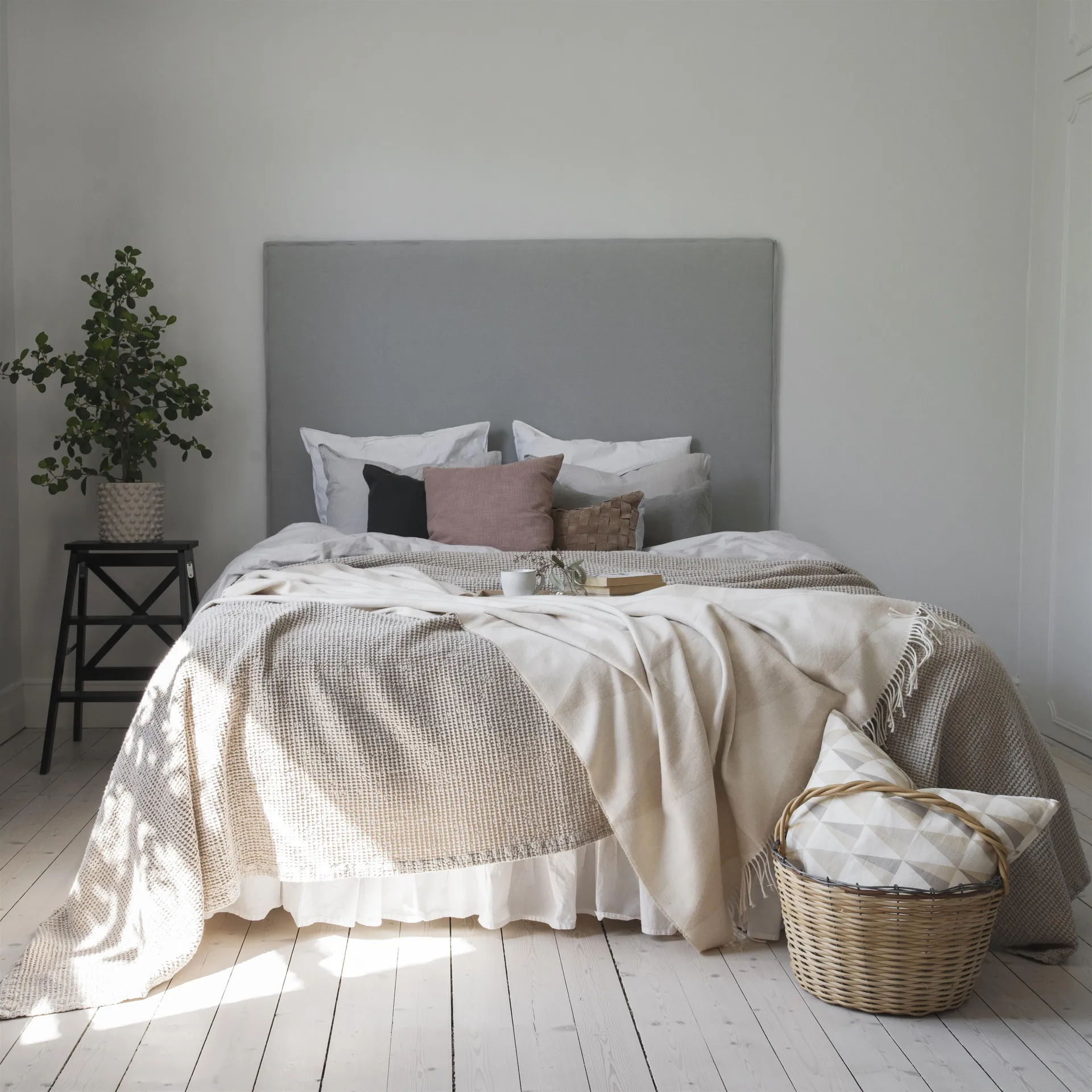 Moss bed spread 260x260 cm, beige Scandi Living
