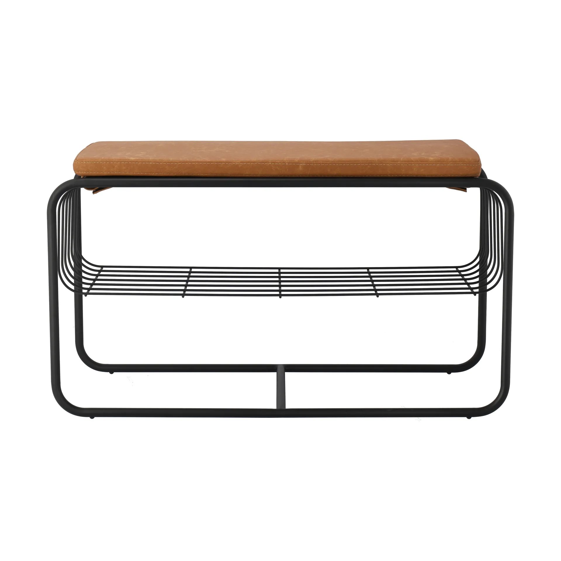 Nod bench/shoe rack 80x36x42 cm, Black Scandi Living