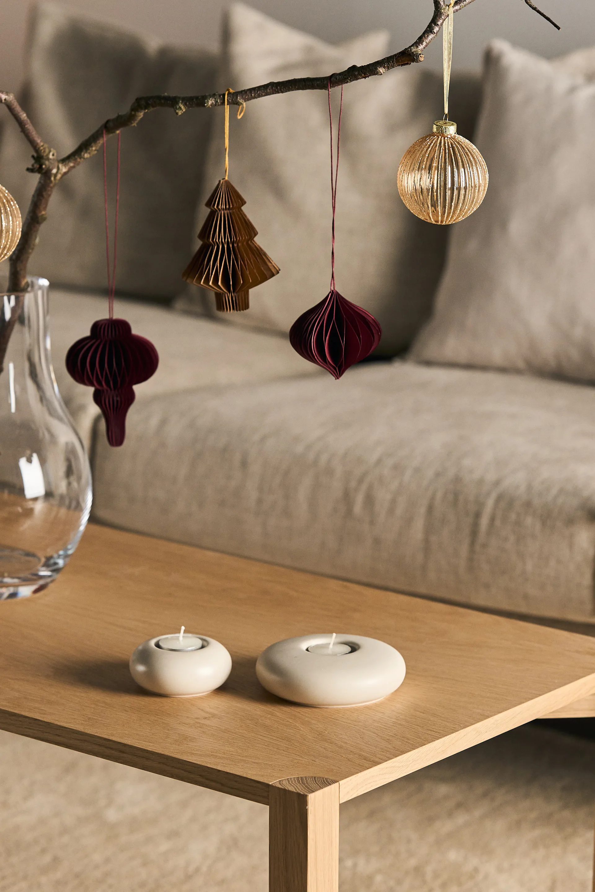 Onion baubles 4-pack, Red Scandi Living