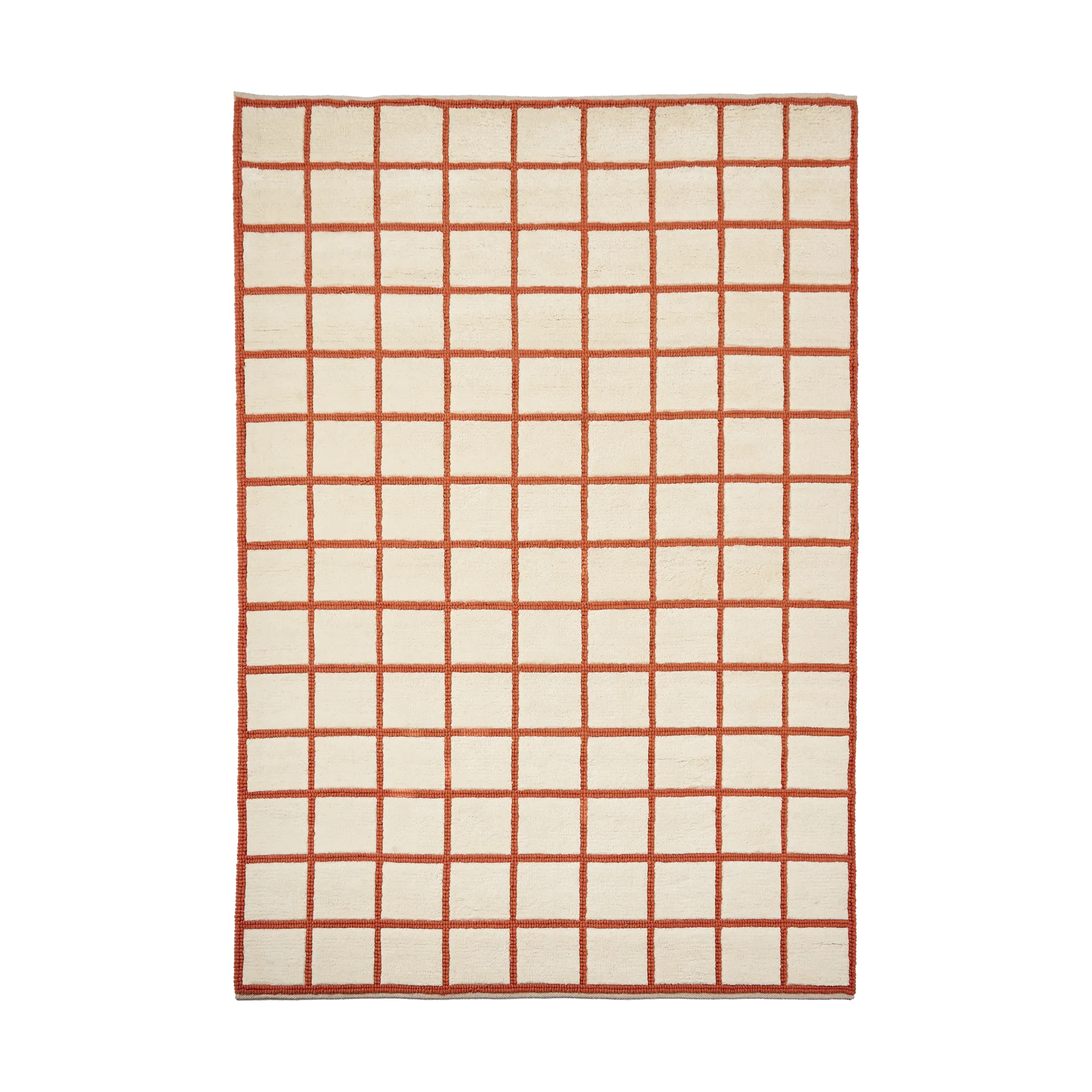 Pasture wool rug natural white/rust, 170x240 cm Scandi Living