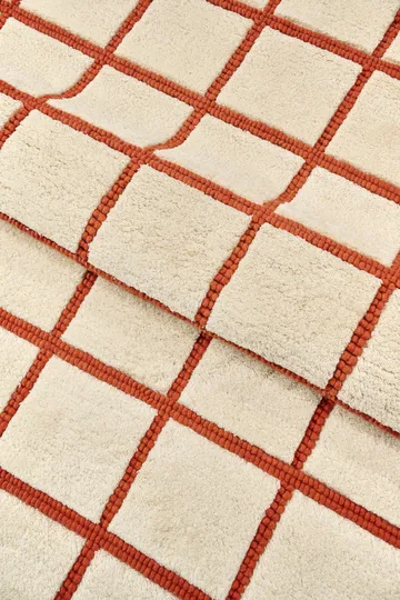 Pasture wool rug natural white/rust - 170x240 cm - Scandi Living