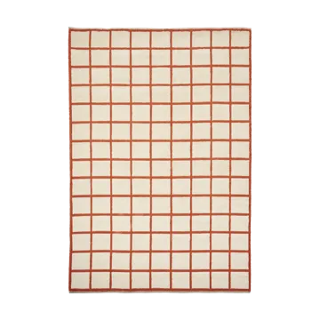 Pasture wool rug natural white/rust - 200x300 cm - Scandi Living
