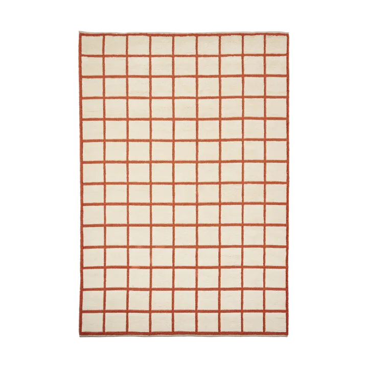 Pasture wool rug natural white/rust - 200x300 cm - Scandi Living
