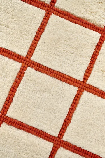 Pasture wool rug natural white/rust - 200x300 cm - Scandi Living