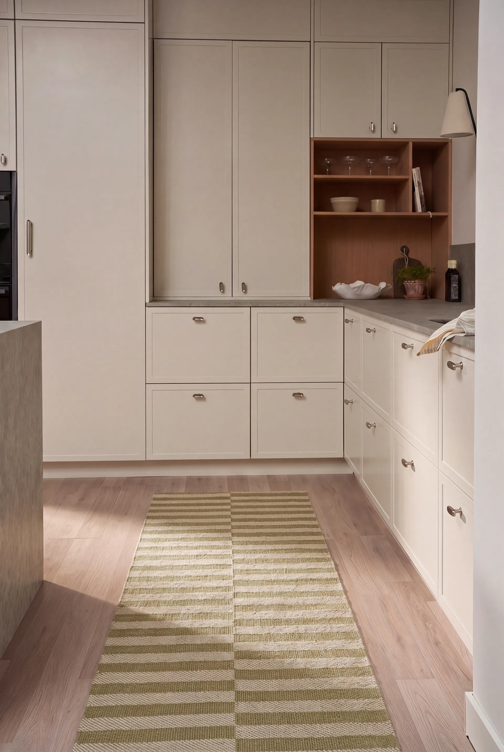 Path runner rug, Olive green, 70x200 cm Scandi Living