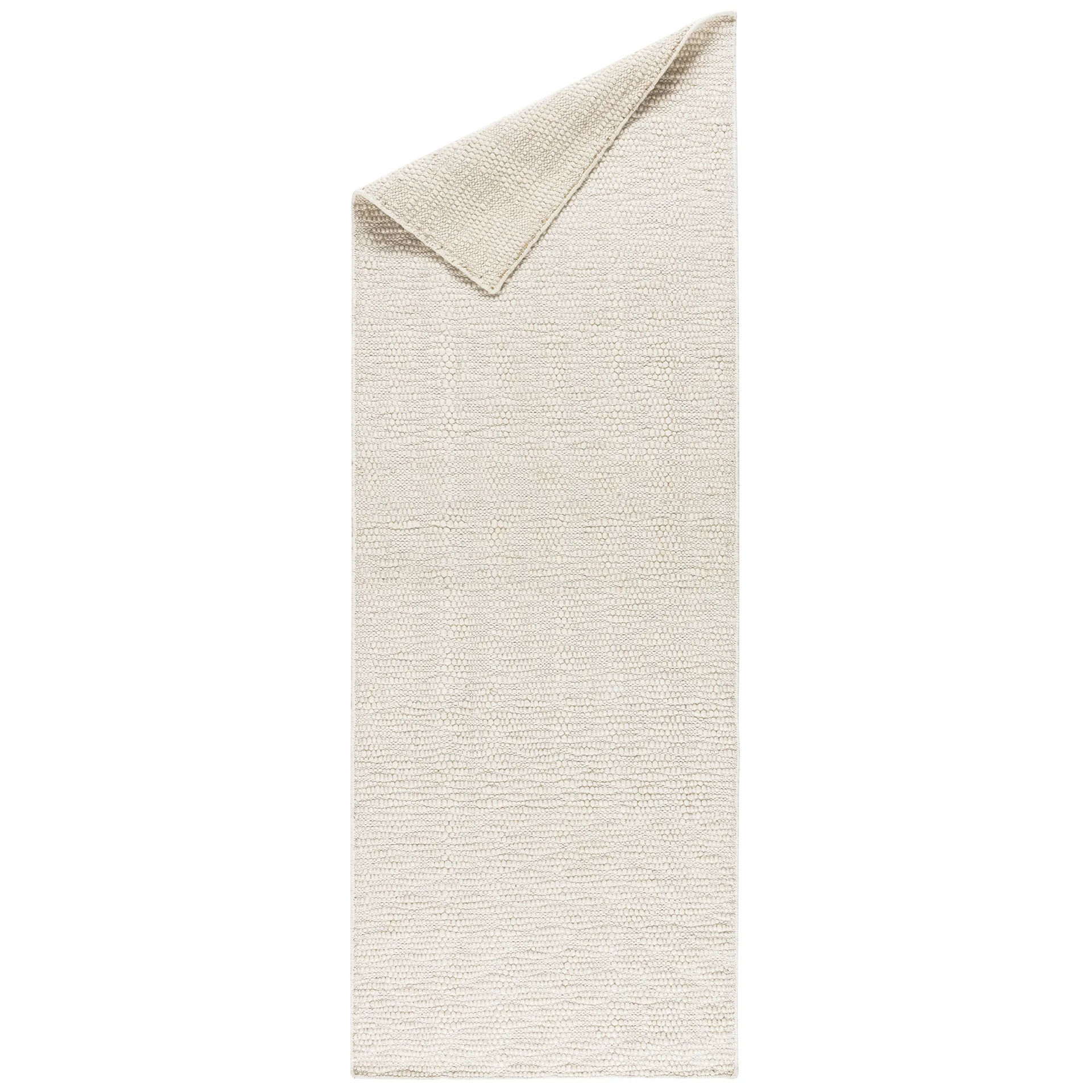 Pebble wool carpet white, 80x240 cm Scandi Living