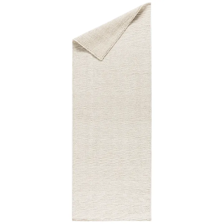 Pebble wool carpet white - 80x240 cm - Scandi Living