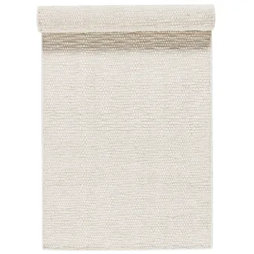 Pebble wool carpet white - 80x240 cm - Scandi Living