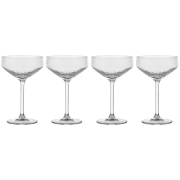 Pristine champagne coupe glass 29 cl 4-pack - Clear - Scandi Living