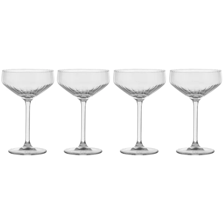 Pristine champagne coupe glass 29 cl 4-pack - Clear - Scandi Living