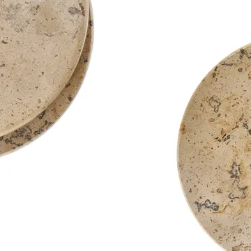 Ridge glass coasters Ø10 cm 4-pack - Marble - Scandi Living