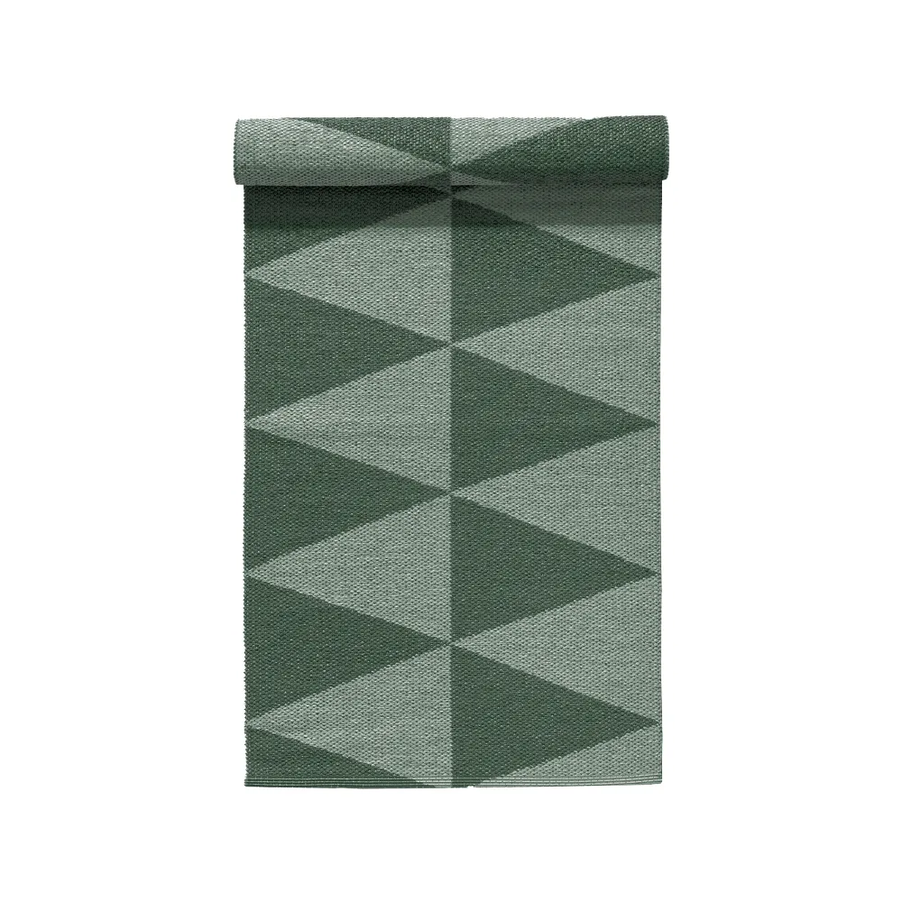 Rime plastic rug green, 70x250cm Scandi Living