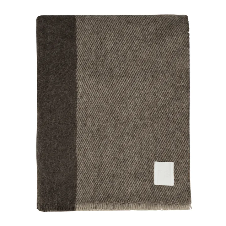 Row wool throw - Brown, 120x185 cm - Scandi Living