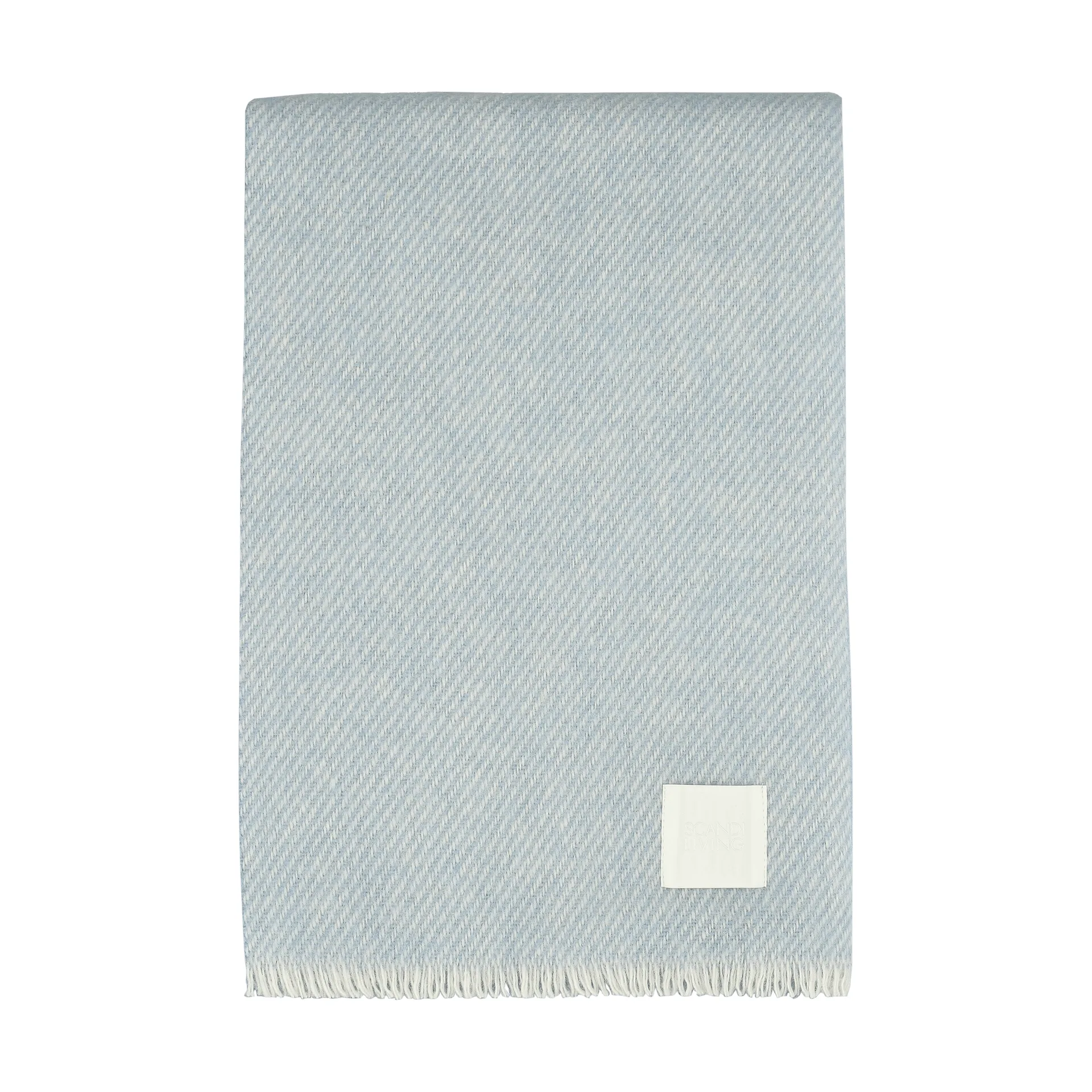 Row wool throw, Light blue, 120x185 cm Scandi Living Row wool throw, Light blue, 120x185 cm Scandi Living