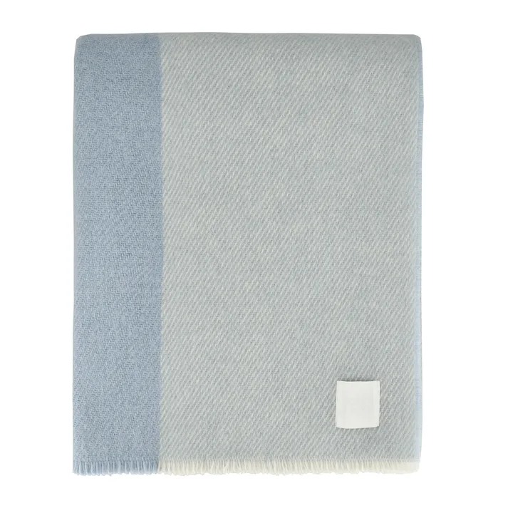 Row wool throw - Light blue, 120x185 cm - Scandi Living