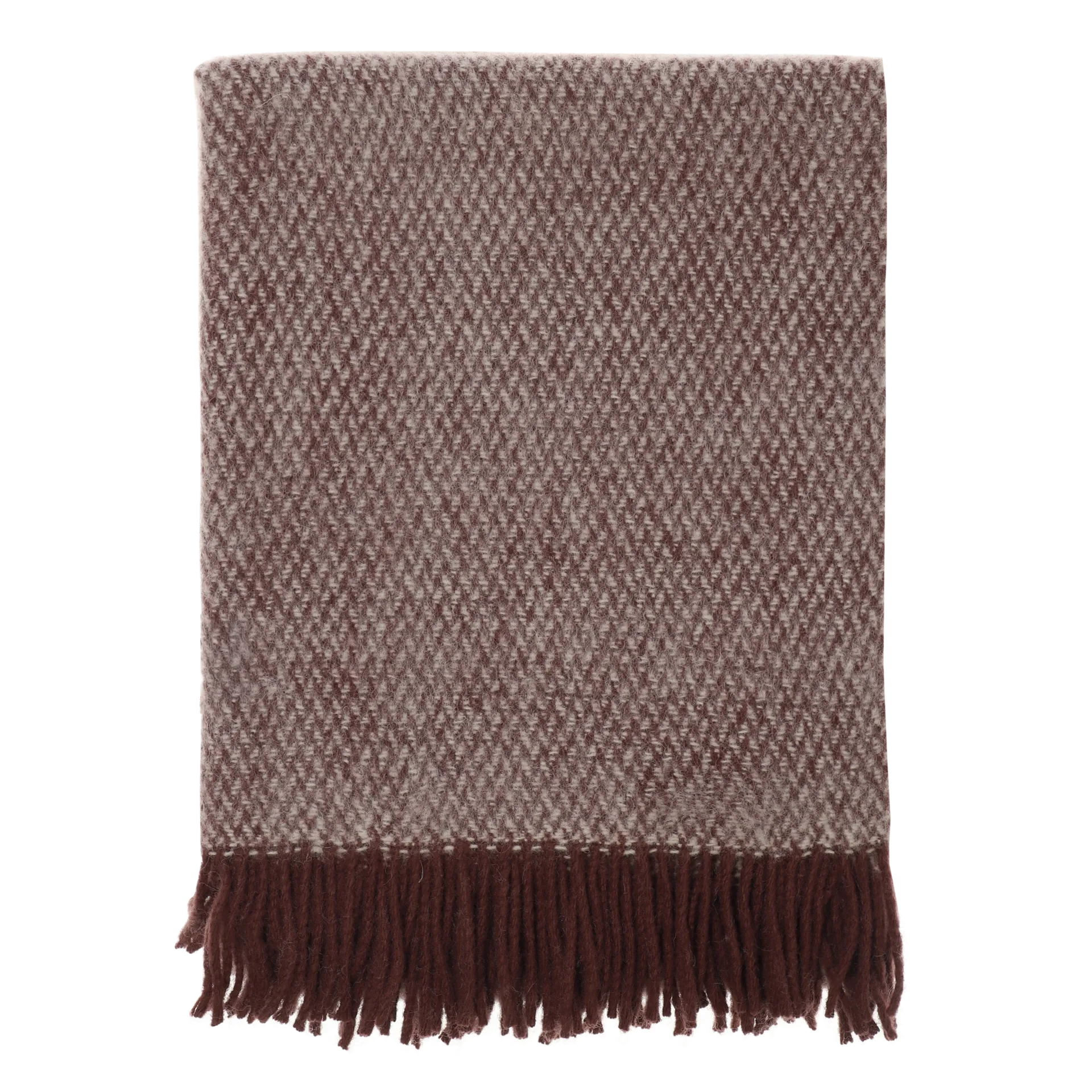 Sandstone wool throw 130x180 cm, Burgundy Scandi Living
