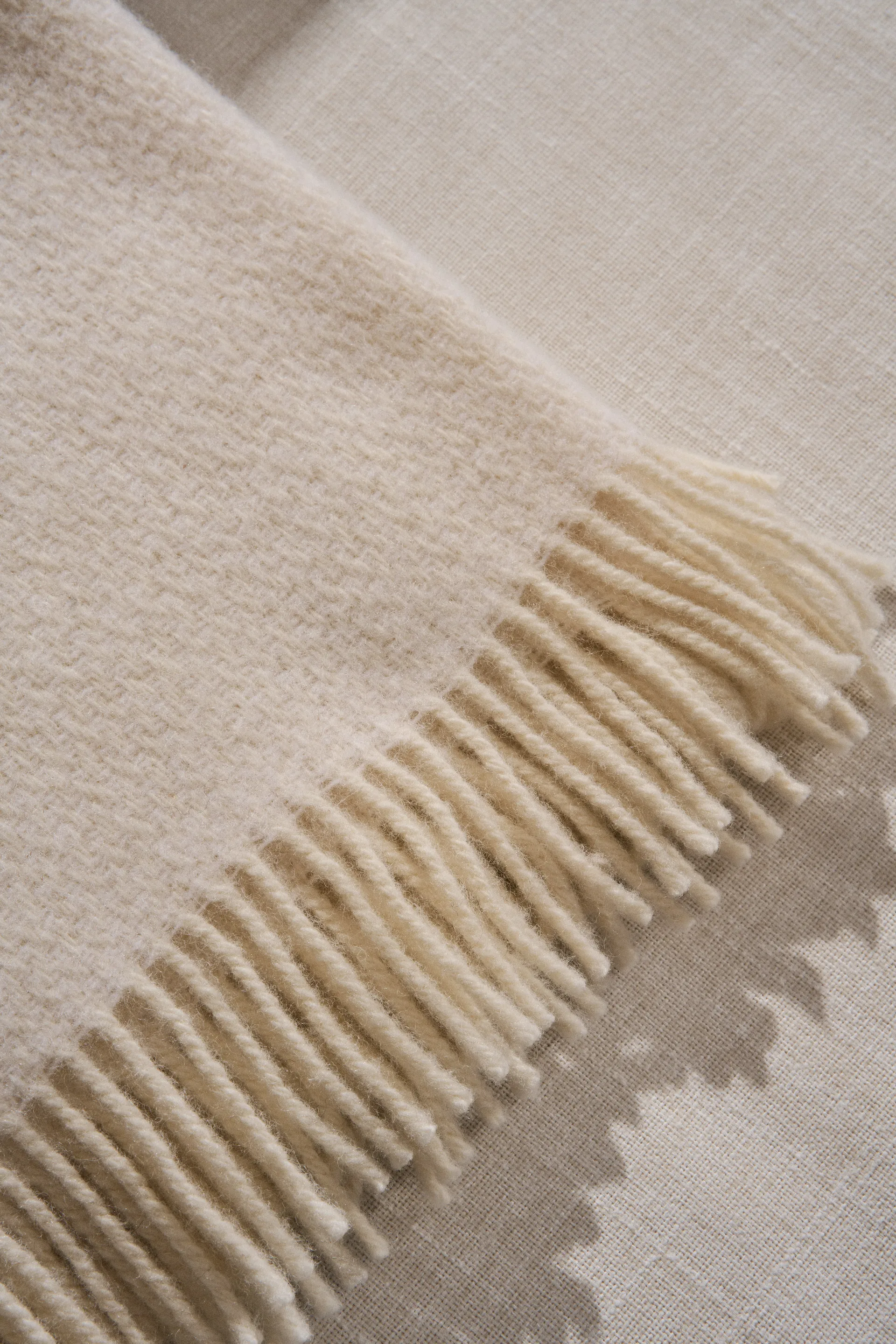 Sandstone wool throw 130x180 cm, Cream Scandi Living