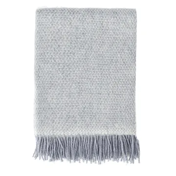 Sandstone wool throw 130x180 cm - Dove Blue Melange - Scandi Living