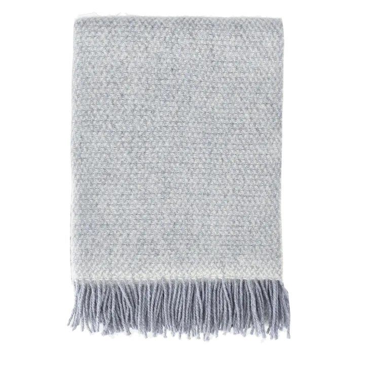 Sandstone wool throw 130x180 cm - Dove Blue Melange - Scandi Living