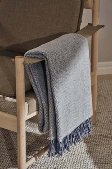 Sandstone wool throw 130x180 cm - Dove Blue Melange - Scandi Living