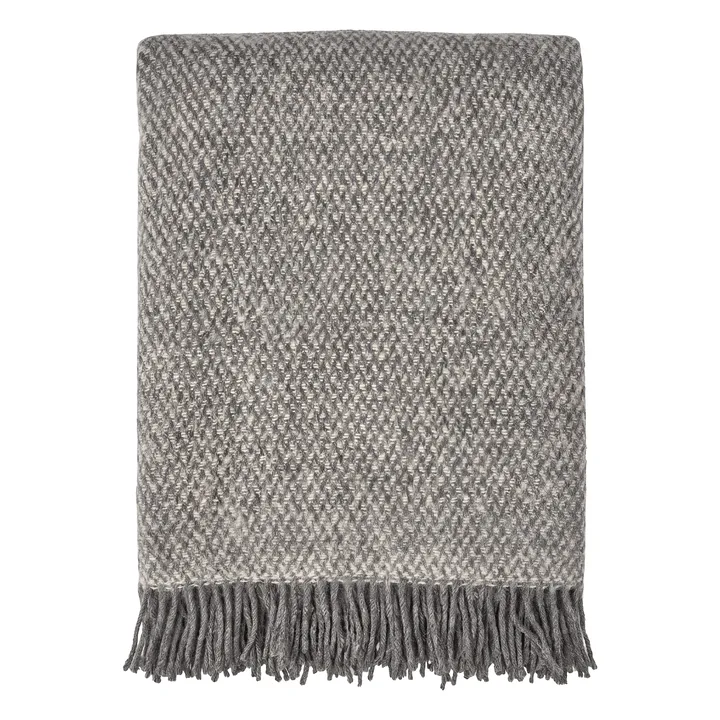 Sandstone wool throw 130x180 cm - grey - Scandi Living