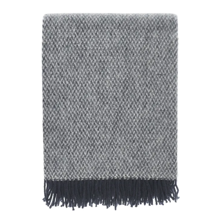 Sandstone wool throw 130x180 cm - Indigo blue - Scandi Living