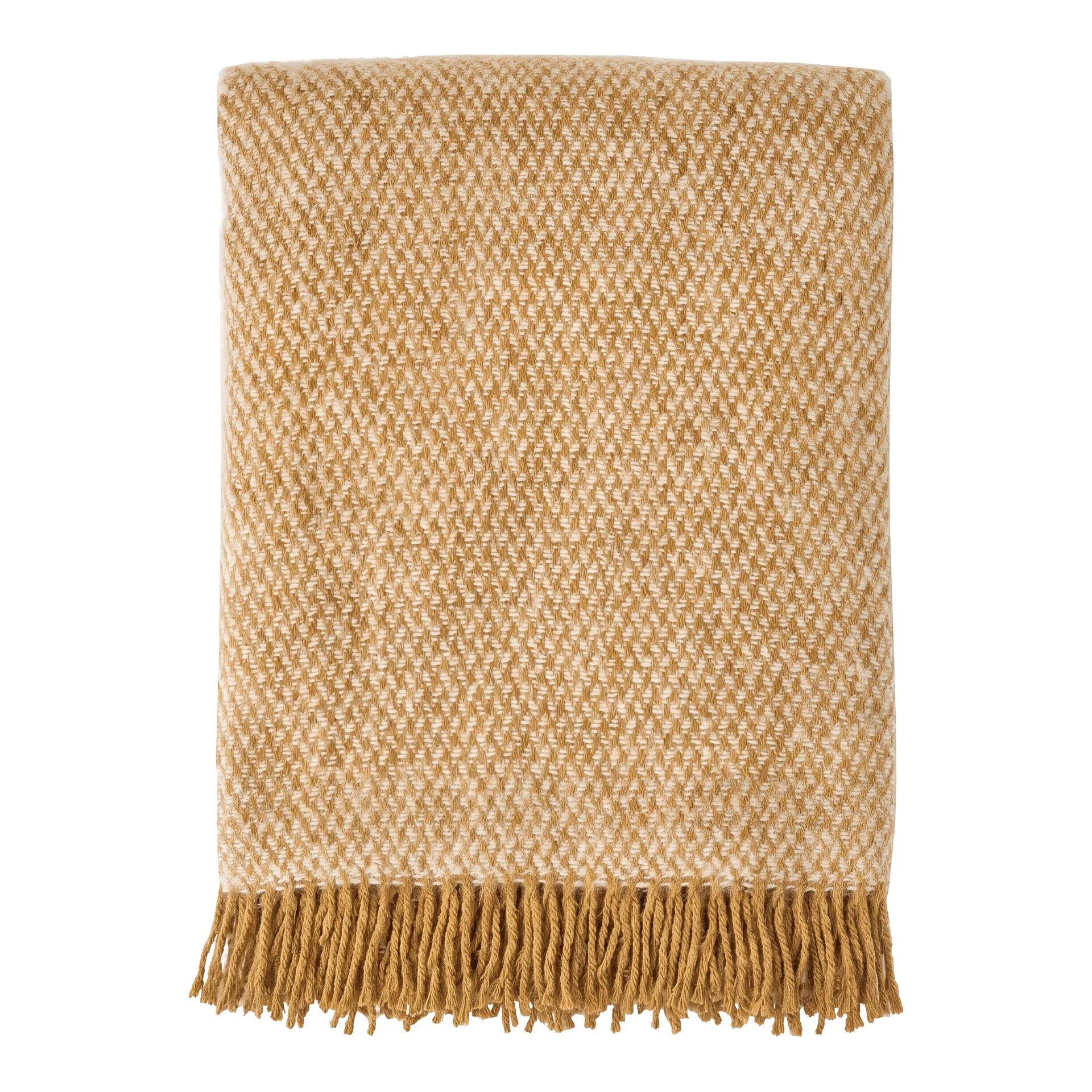 Sandstone wool throw 130x180 cm, Mustard Scandi Living