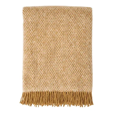 Sandstone wool throw 130x180 cm - Mustard - Scandi Living