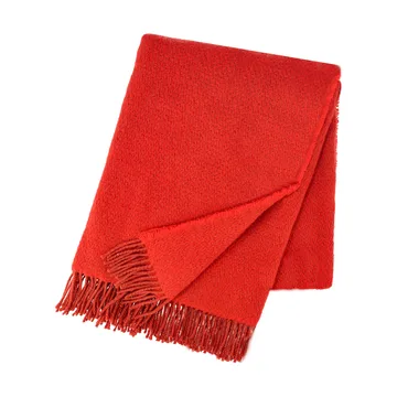Sandstone wool throw 130x180 cm - Red - Scandi Living