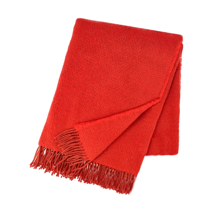 Sandstone wool throw 130x180 cm - Red - Scandi Living