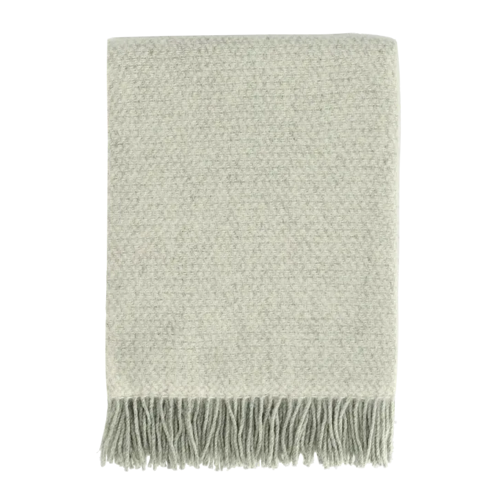 Sandstone wool throw 130x180 cm - Sage Melange - Scandi Living