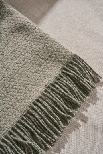 Sandstone wool throw 130x180 cm - Sage Melange - Scandi Living