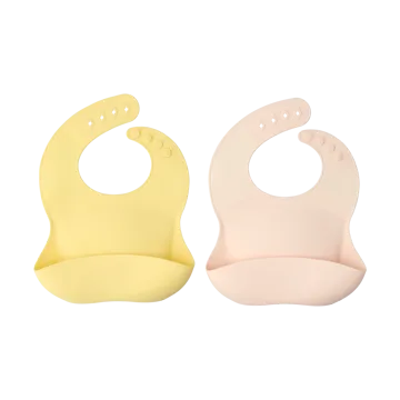 Silly bib silicone 2-pack - Blush Lemon - Scandi Living