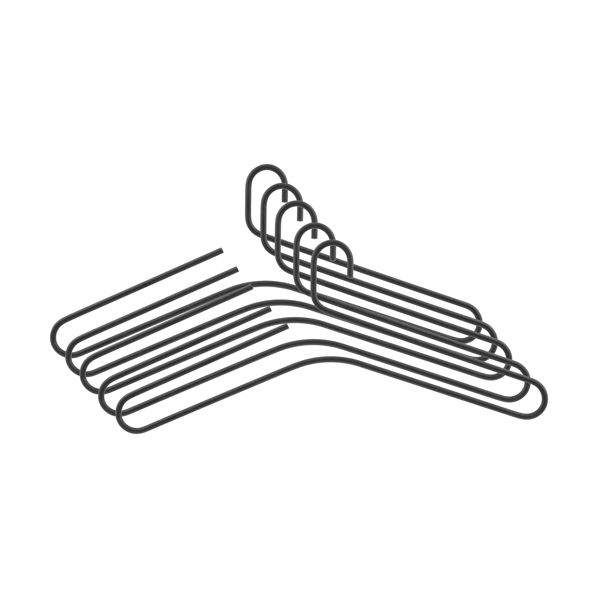 Smooth hanger 5-pack, Black Scandi Living