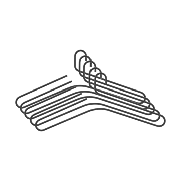 Smooth hanger 5-pack - Black - Scandi Living