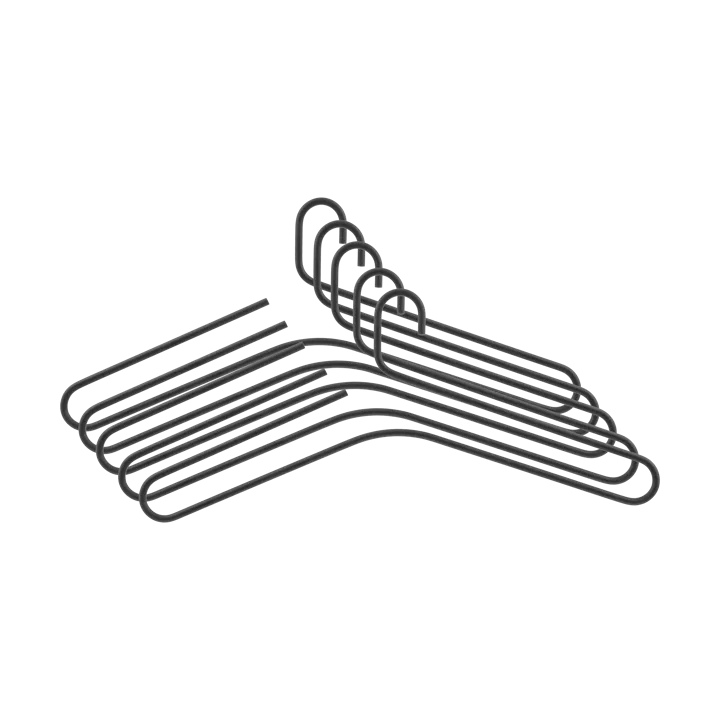 Smooth hanger 5-pack - Black - Scandi Living