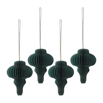 Spira baubles 4-pack - Forest Green - Scandi Living