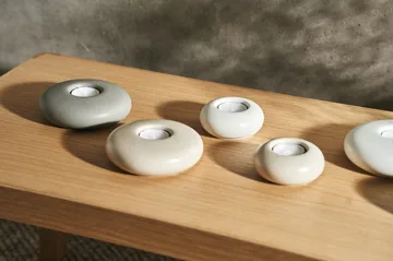 Stone lantern Ø13 cm - White - Scandi Living