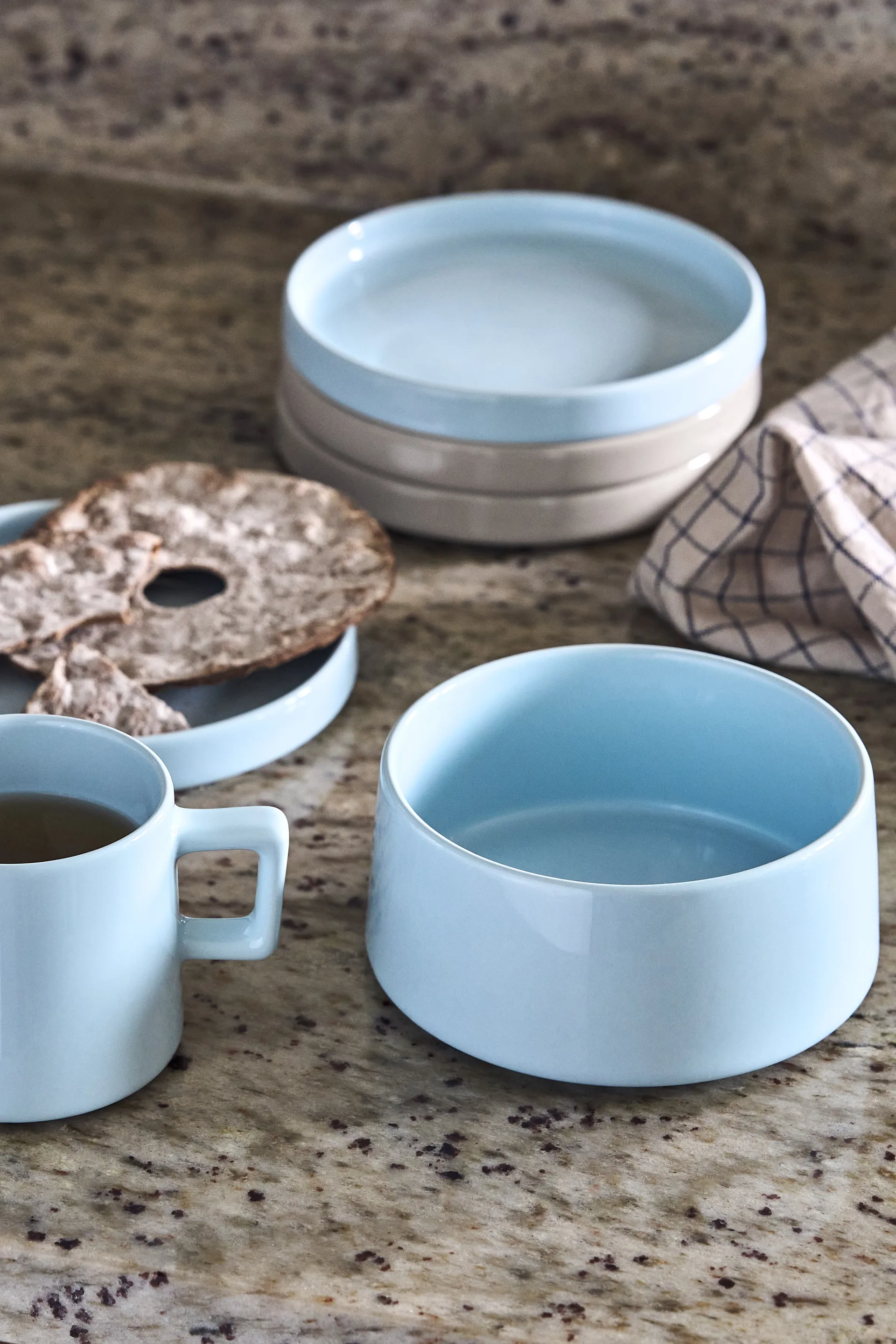 Taper breakfast set 12 pieces - Light blue,  Scandi Living