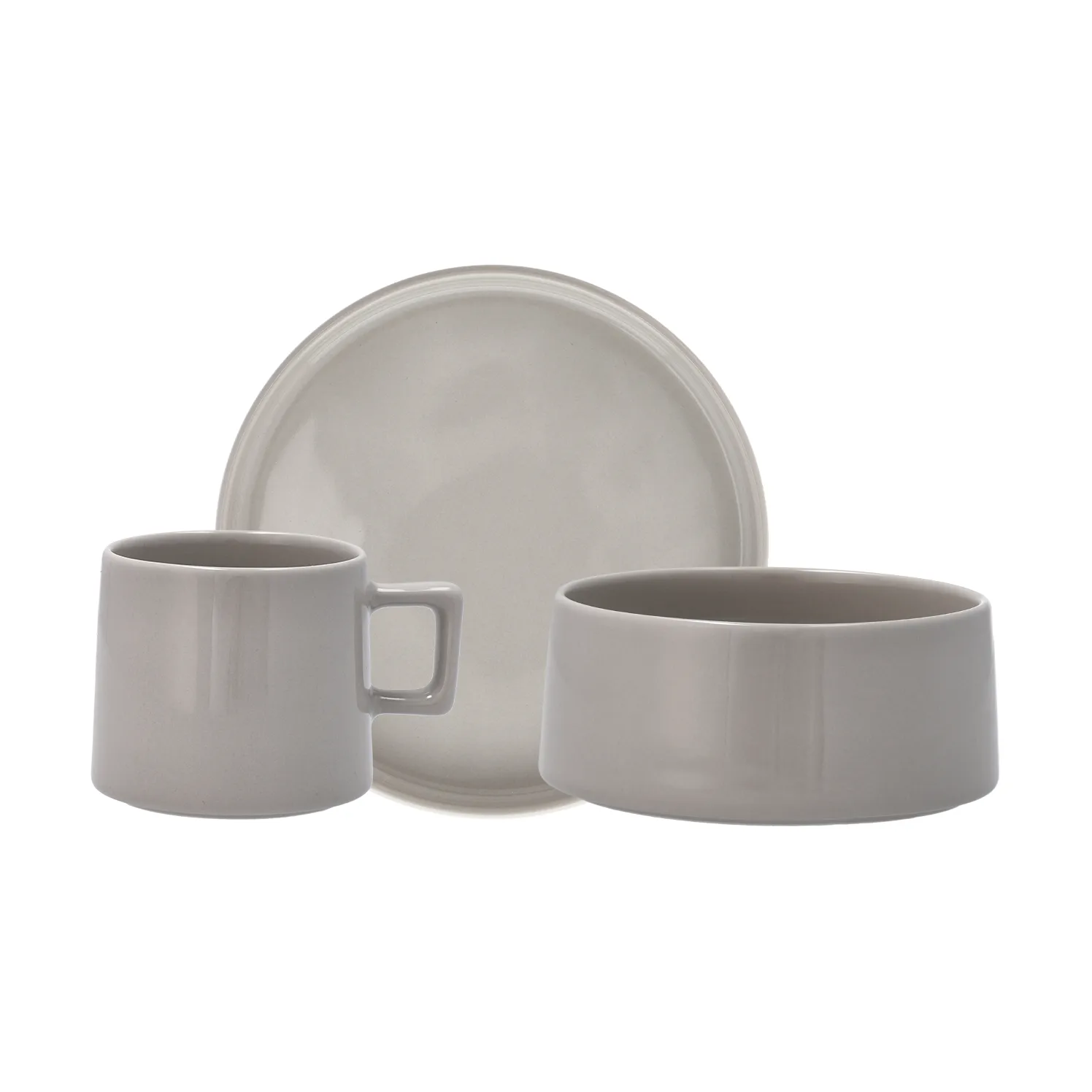 Taper breakfast set 12 pieces - Light grey,  Scandi Living