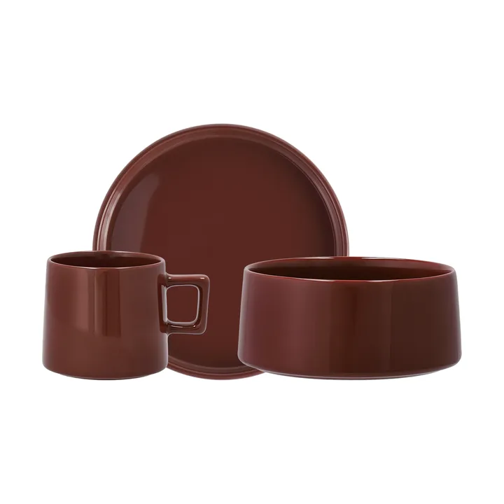 Taper breakfast set 12 pieces - Red - Scandi Living