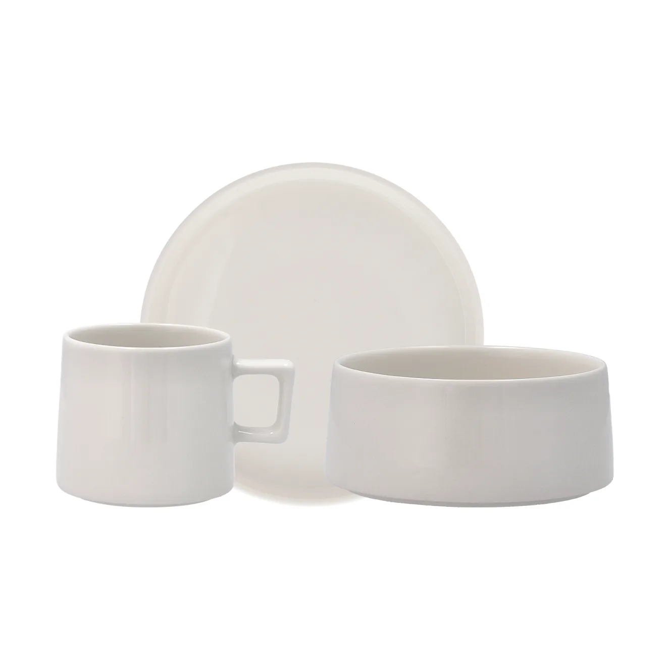 Taper breakfast set 12 pieces - White,  Scandi Living